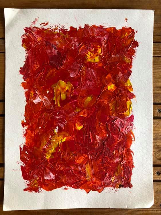 Couteau : Orange Rouge Jaune