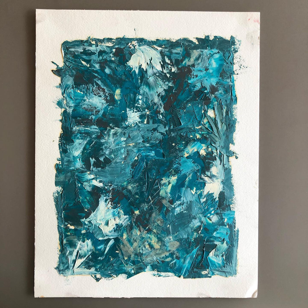 Couteau : Bleu Turquoise Blanc