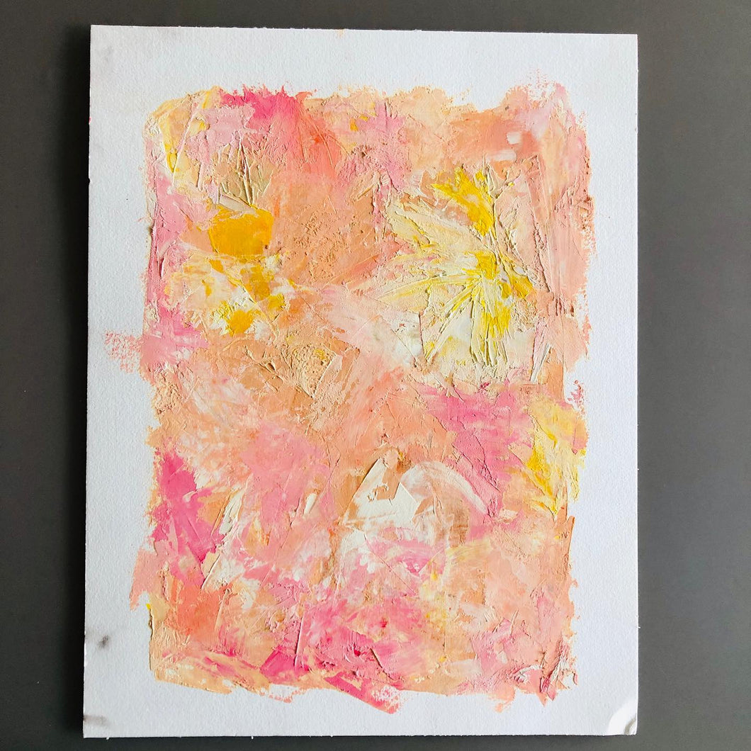 Couteau : Beige Rose Blanc & Jaune