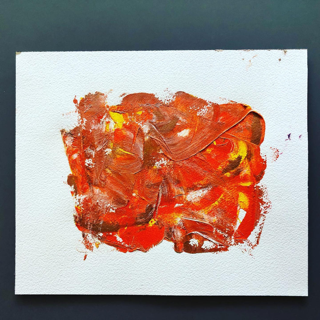 Couteau : Orange Marron & Jaune