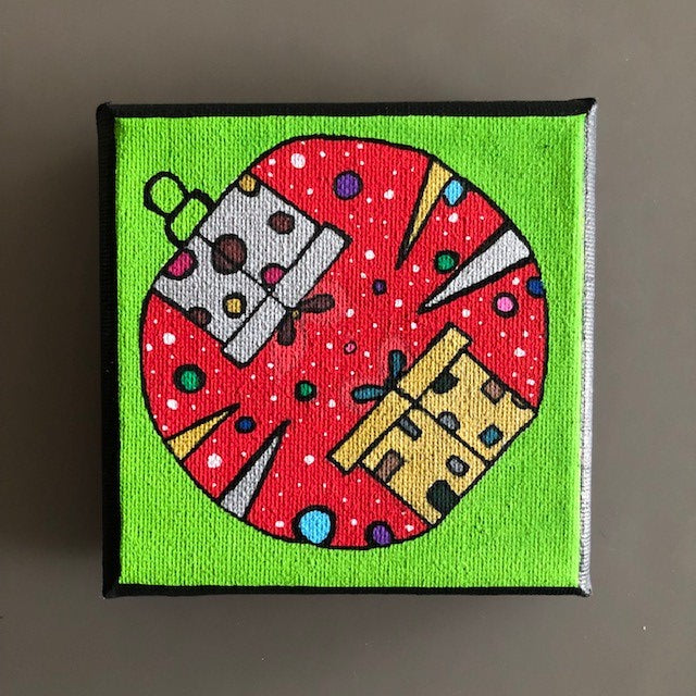 Tableau : Boule de Noël Rouge