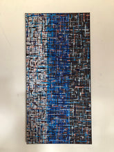 Charger l&#39;image dans la galerie, Tableau : Traits Argent Bleu Marron
