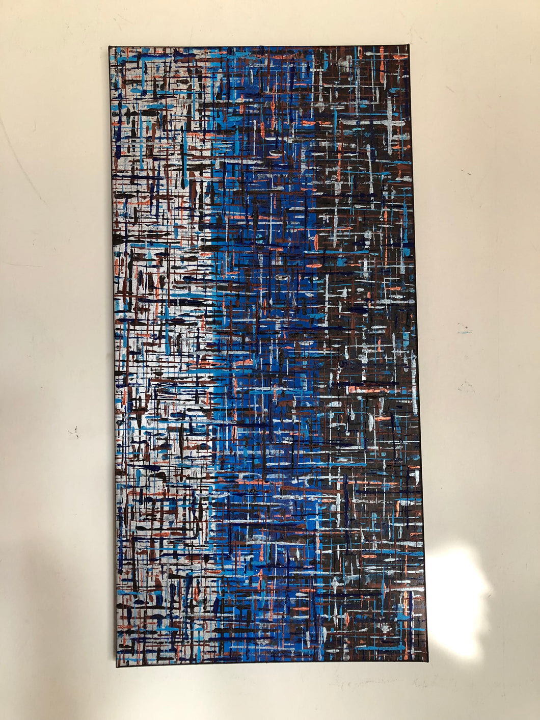 Tableau : Traits Argent Bleu Marron